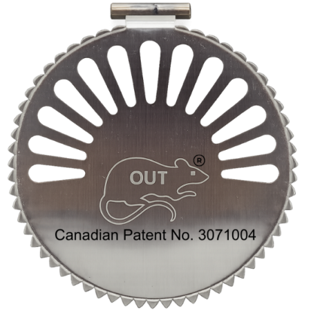 Rat-Proof Protection Rat-Proof-Flap OUT vented stainless-steel drain protector